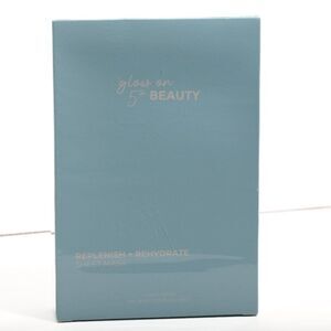 3/$25 Glow On 5th Replenish + Rehydrate Sheet Mask Set Full Size (6 count) NIB